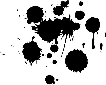 Abstract black Ink splash background grunge vector designのイラスト素材