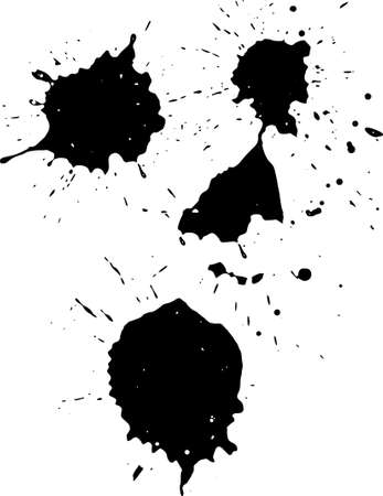 Abstract black Ink splash background grunge vector designのイラスト素材