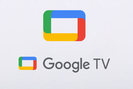 Bahawalpur, Pakistan - July 17, 2021 Google Tv logo icons, printed on white paper