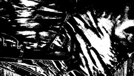 Jeans texture black and white. Grunge sketch texture to Create Distressed Effect. Overlay Distress monochrome designのイラスト素材