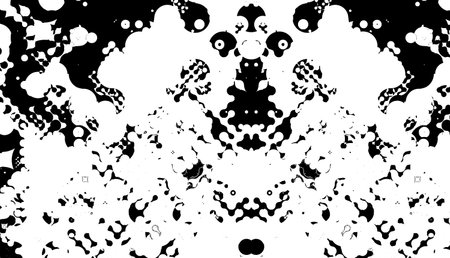 Seamless inverse black and white diagonal animal skin camouflage blobs vector pattern vectorのイラスト素材