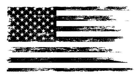 USA Flag Distressed American flag with splash elements flag of America patriot military flagのイラスト素材