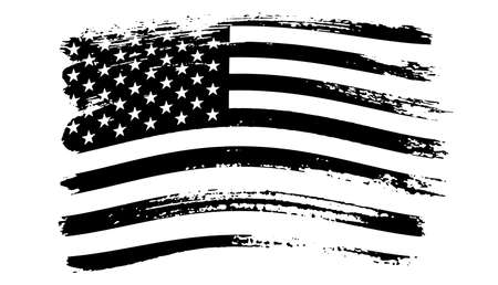 USA Flag Distressed American flag with splash elements flag of America patriot military flagのイラスト素材