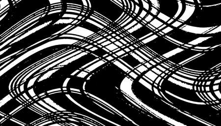 Rough texture. Worn down wallpaper pattern design. Broken plaster grunge damask effect. Distressed overlay texture Vector illustrationのイラスト素材