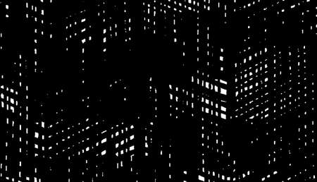 Rough texture. Worn down wallpaper pattern design. Broken plaster grunge damask effect. Distressed overlay texture Vector illustrationのイラスト素材