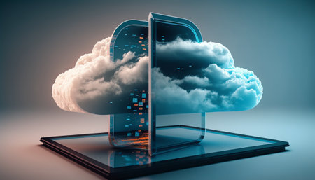 Cloud computing technology conceptの素材