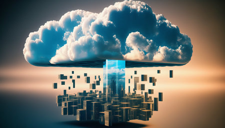 Cloud computing technology conceptの素材