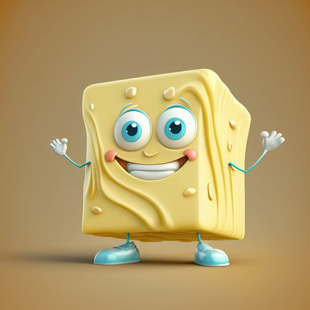 Cute Cartoon Butter Characterの素材