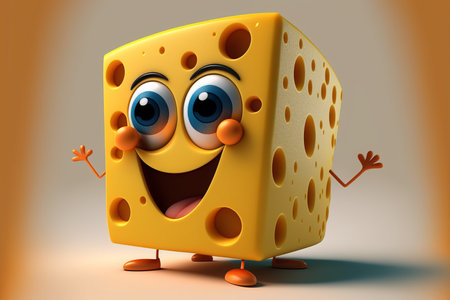 Cute Swiss Cheese Characterの素材