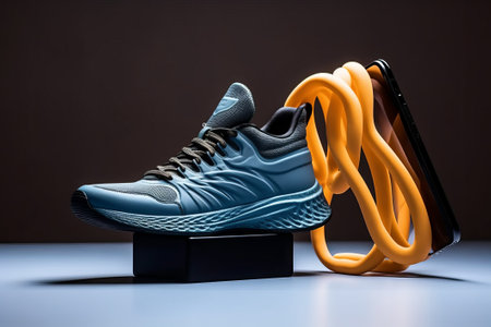 Concept of e-commerce, online shopping of male sports shoeの素材