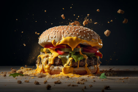 Deconstruction of a cheeseburger, Burger explosionの素材