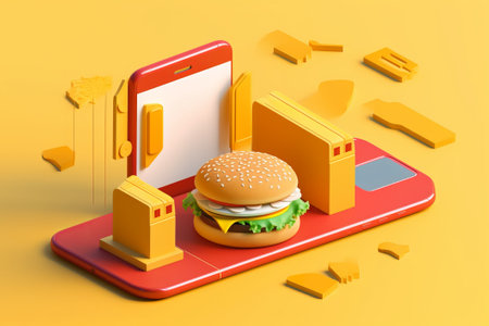 Fast food restaurant online deliveryの素材