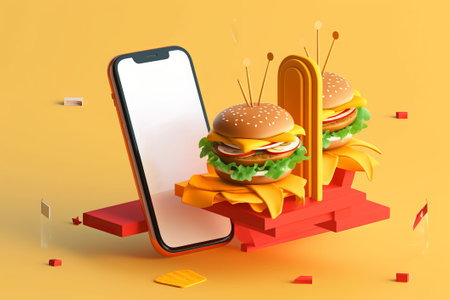 Fast food restaurant online deliveryの素材