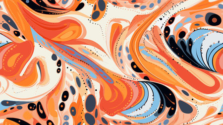 Seamless abstract pattern in the form of an orange-blue gradient.のイラスト素材
