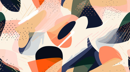Abstract background with hand drawn organic shapes and textures. Vector illustration.