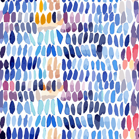 Seamless pattern of watercolor spots. Hand drawn vector illustration.のイラスト素材