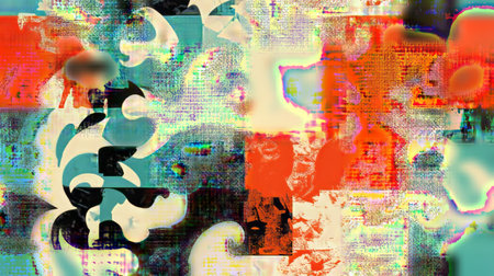 abstract colorful background with some smooth lines in it and some grunge effects