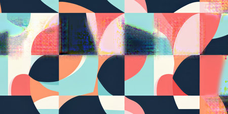 Abstract background with geometric shapes. 3d rendering, 3d illustration.のイラスト素材