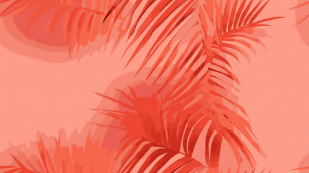 Tropical palm leaves background. Vector illustration. EPS10.のイラスト素材