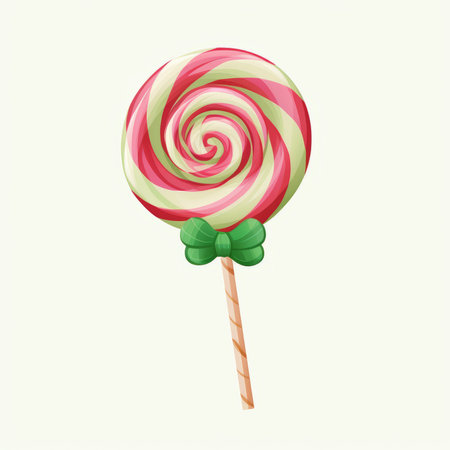 Candy lollipop isolated on white background. Vector illustration.のイラスト素材