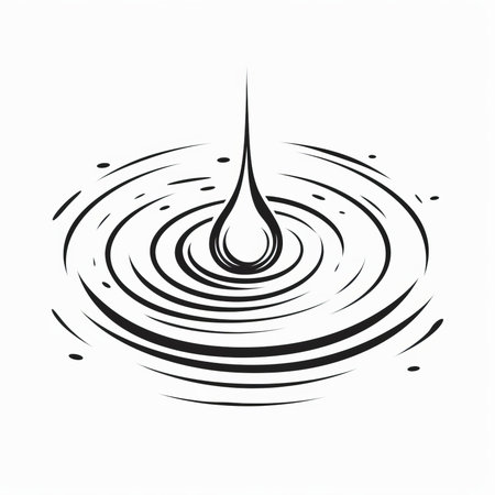 Water drop on a white background. Vector illustration for your design.のイラスト素材