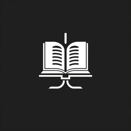 Book icon. Education symbol. Flat design. Isolated on black backgroundのイラスト素材