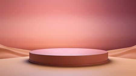 3d render of podium for product presentation. Abstract background with copy space.の素材