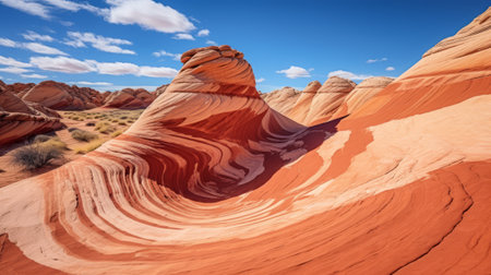 Sandstone formations in Valley of Fire State Park, Nevada, USAの素材