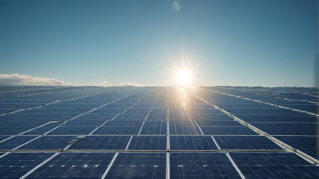 solar energy, photovoltaic, alternative electricity source - concept of sustainable resourcesの素材