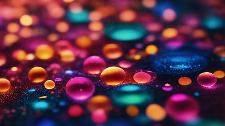 abstract background with bokeh defocused lights and water dropsの素材