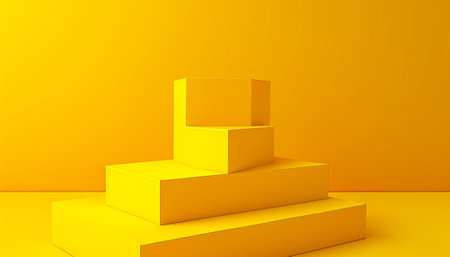 Abstract scene podium mockup. Award ceremony concept. 3d renderの素材