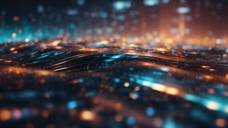 Abstract technology background. Network connection structure. 3d render illustration.の素材