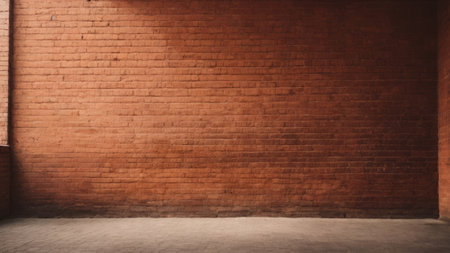 Brick wall and floor as a background. 3D rendering.の素材