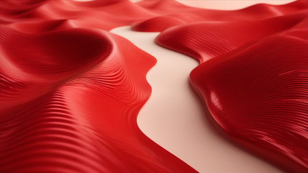 Abstract 3d rendering of wavy surface. Creative background design.の素材