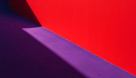 abstract background of red and purple color with shadow from the wallの素材
