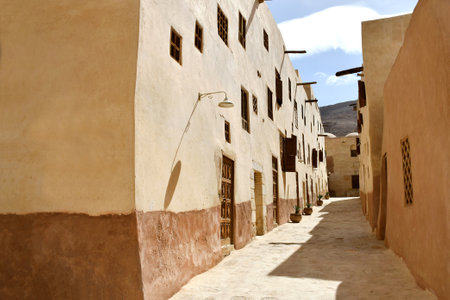 Street in the old town of Ouarzazate, Moroccoの写真素材