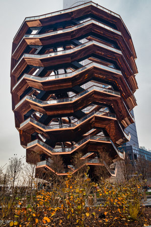 New York , USA-December 14,2019: Vessel  daylight exterior view