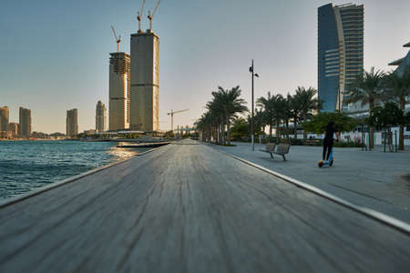Dubai Marina in Dubai, United Arab Emiratesの写真素材