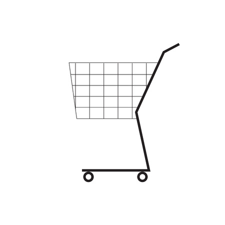 Shooping cart symbol. Simple line icon. Vector illustrationのイラスト素材