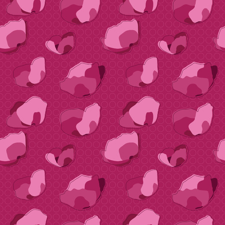 Pink poppy seamless pattern. Abstract flowers. Vector illustrationのイラスト素材