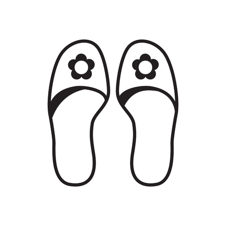 Home slippers icon. Simple signのイラスト素材