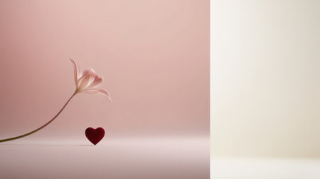 Minimalist Love Card Background in Pastel Pinkの素材