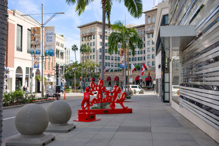 Life is beautiful public art installation Beverly Hills November 27 2025のeditorial素材