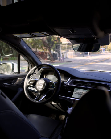 Robotaxi interior from back seat Beverly Hills 27 November 2025