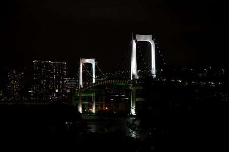 Landscape of the Bridge to Tokyo at night, Japan 2014のeditorial素材