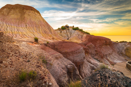 Hallett Cove landscape at sunset. South Australiaの写真素材
