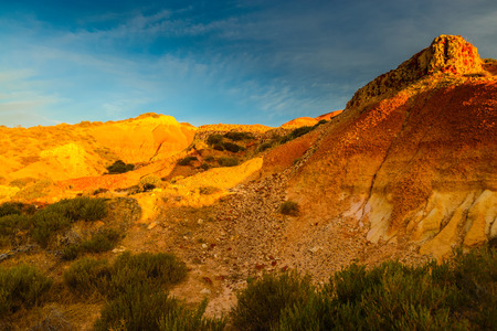 Canyon landscape at sunset. Hallett Cove, South Australiaの写真素材