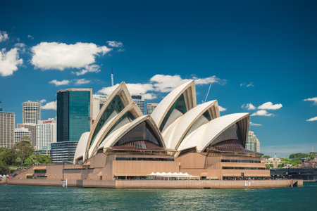 Sydney, Australia - November 09, 2015: The Sydney Opera House is a multi-venue performing arts centre identified as one of the 20th century's most distinctive buildings. It was formally opened on 20 October 1973.のeditorial素材