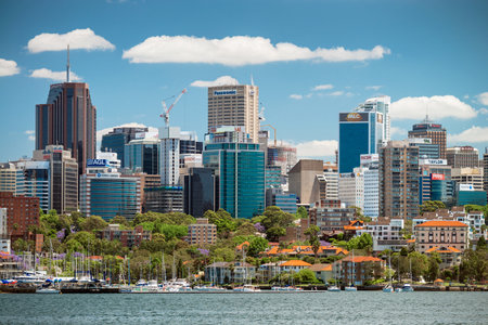 Sydney, Australia - November 09, 2015: Sydney city skyline on a bright dayのeditorial素材