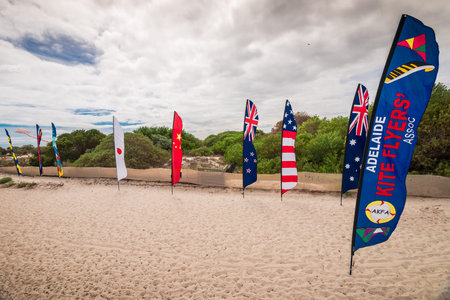 Adelaide, Australia - March 26, 2016: Adelaide International Kite Festival at Semaphore Beach. 2016...